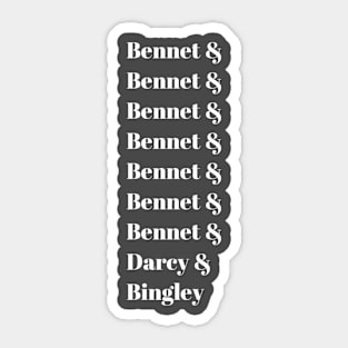 Pride and Prejudice Names Sticker